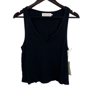 Anthropologie LACAUSA Roxy Tank Black New Large